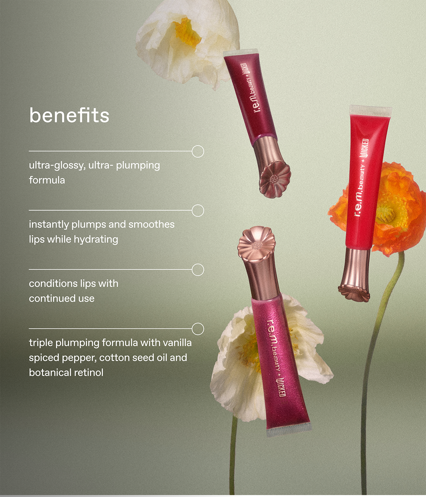 r.e.m. beauty x Wicked: For Good Poppy Plumping Lip Gloss - 图片 14