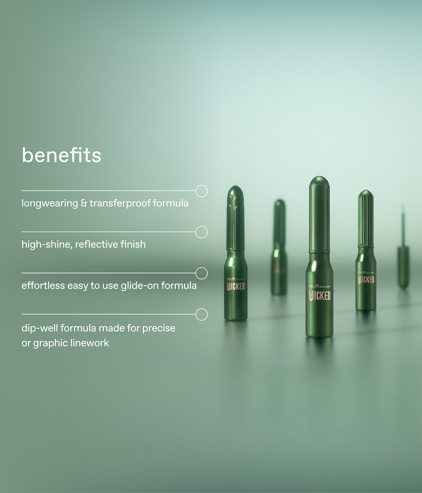 r.e.m. beauty x Wicked: For Good welcome to oz eyeshadow & eyeliner set - 图片 8