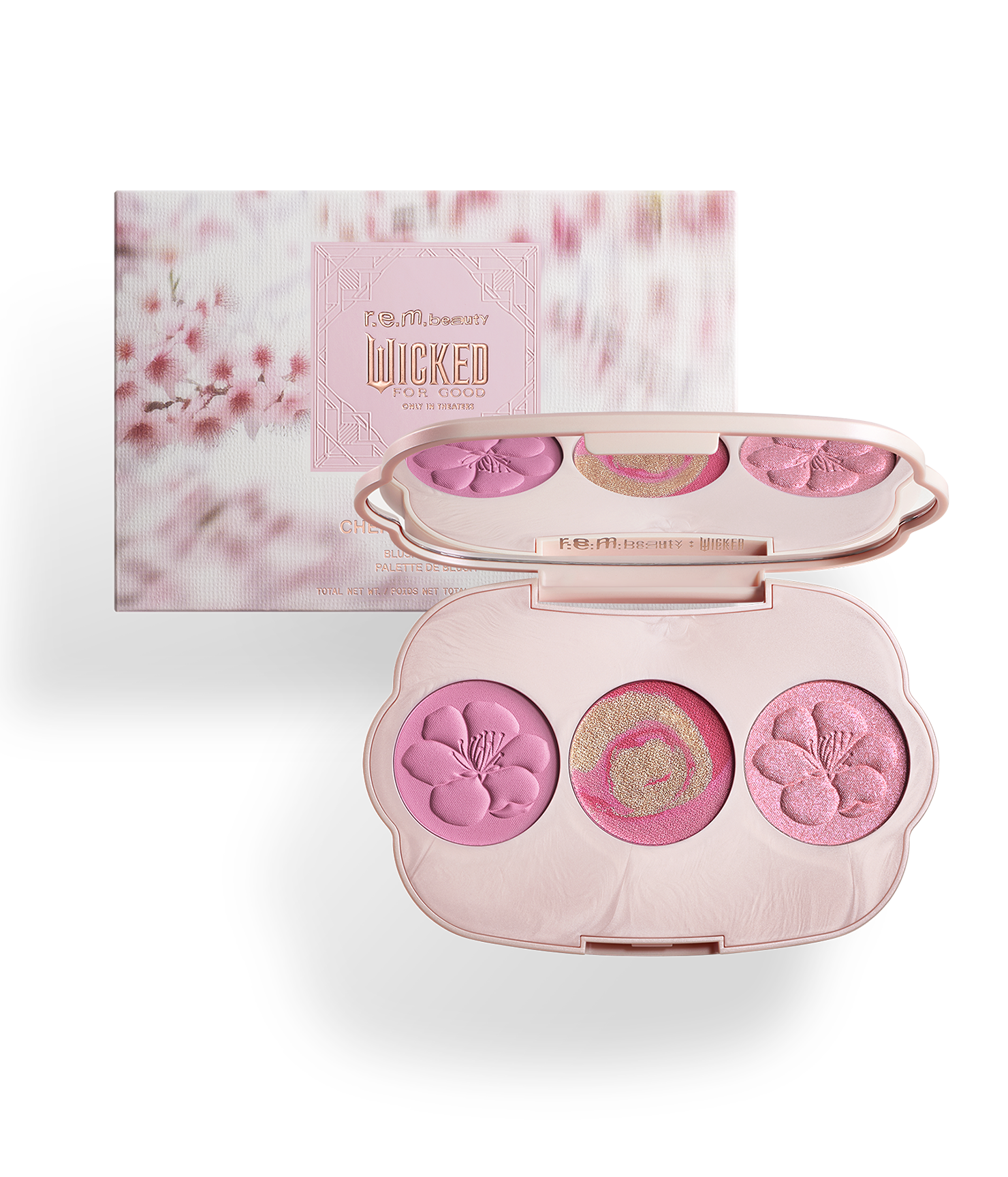 r.e.m. beauty x Wicked: For Good Cherry Blossom Blush Palette