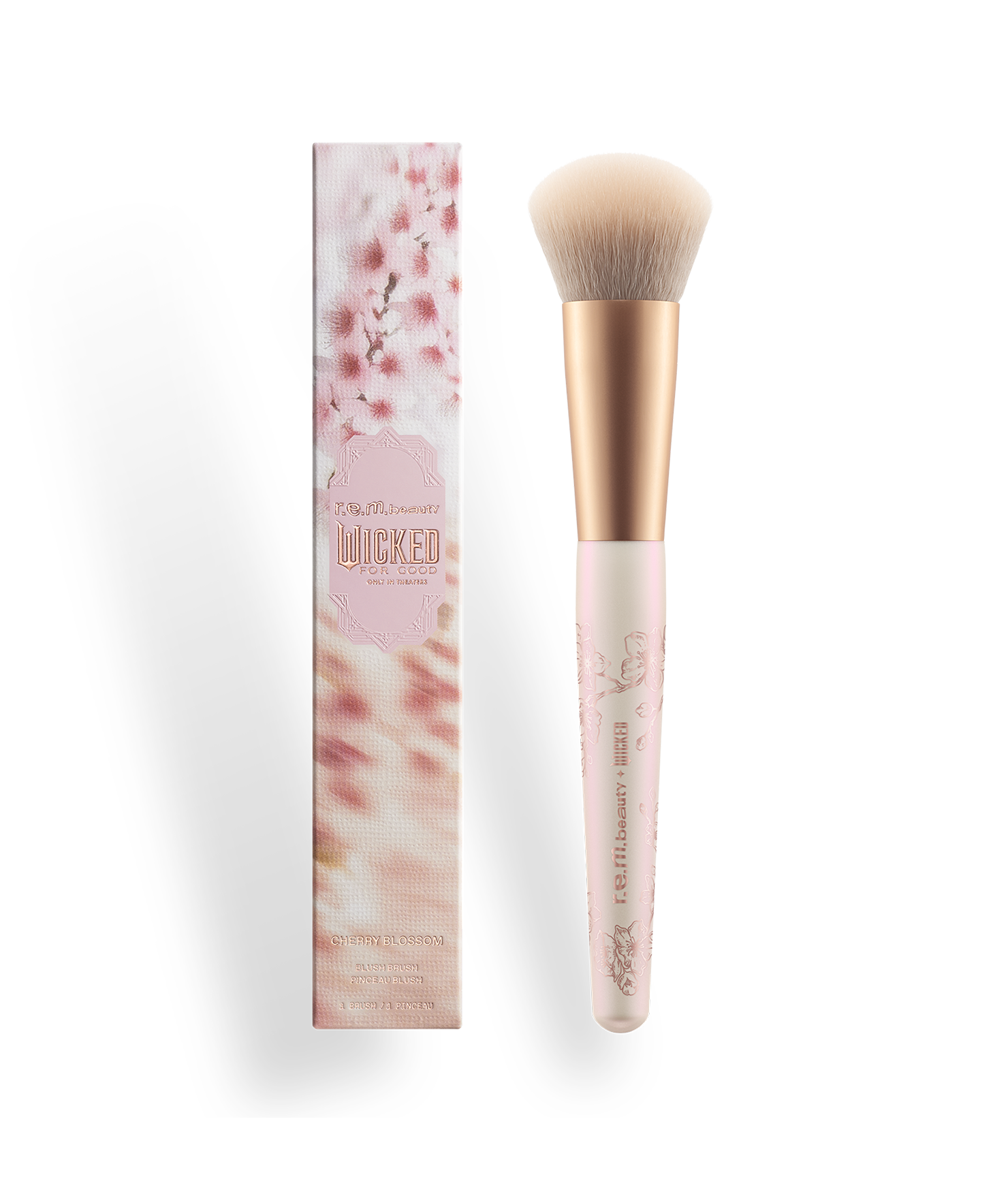 r.e.m. beauty x Wicked: For Good Cherry Blossom Blush Brush